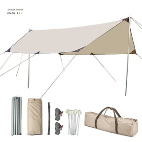 438*292 cm Naturehike Cloud Up Hexagon Backpacking Tent Tarp - Waterproof, UV Protection, Sunshade Canopy Shelter for Camping, Hiking, Picnic - SportZone.co.nz