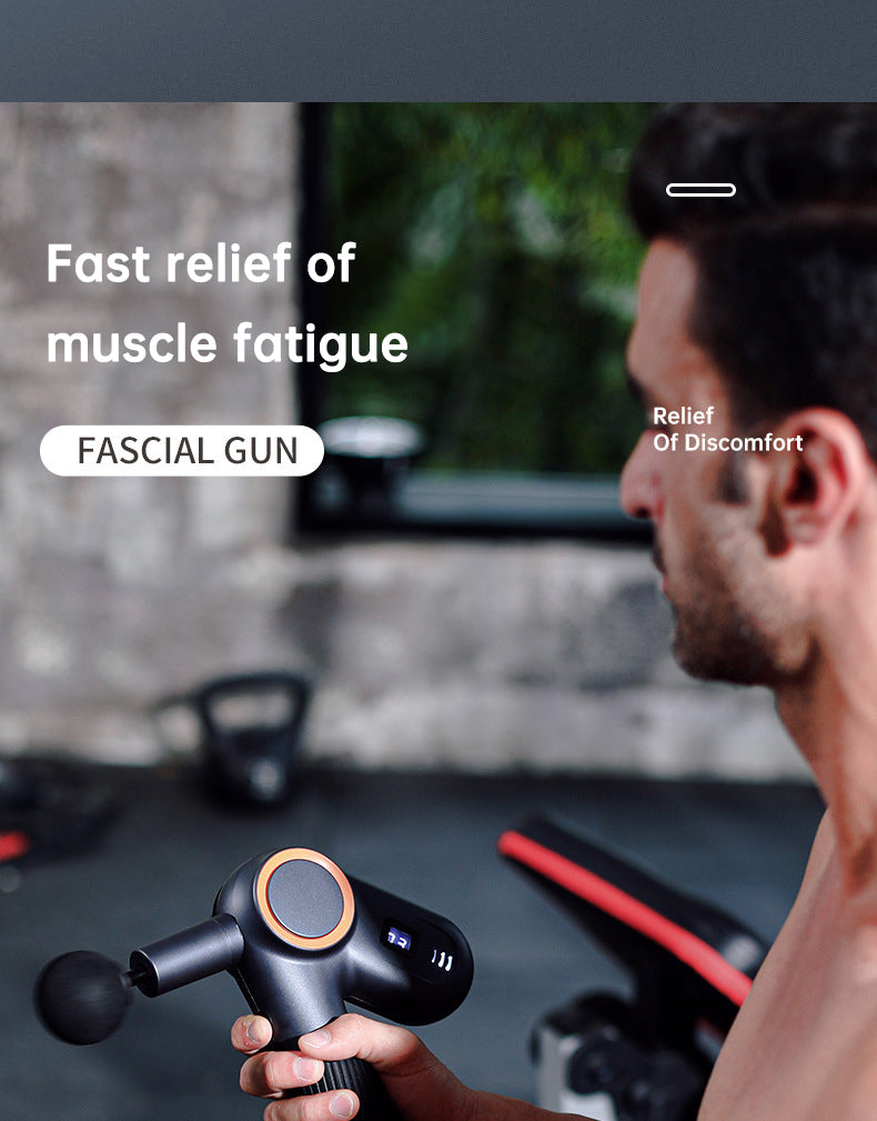 900-turn fascial gun USB charging massage angle rotatable full body muscle massage machine gun