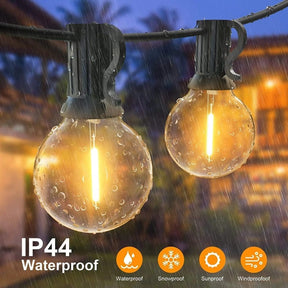 52 LED String Lights Waterproof G40 for Outdoor, 30m - SportZone.co.nz