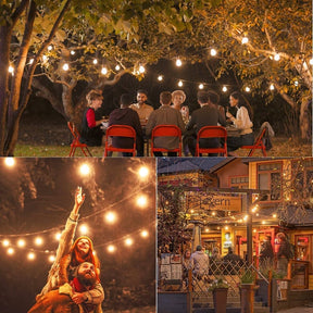 52 LED String Lights Waterproof G40 for Outdoor, 30m - SportZone.co.nz