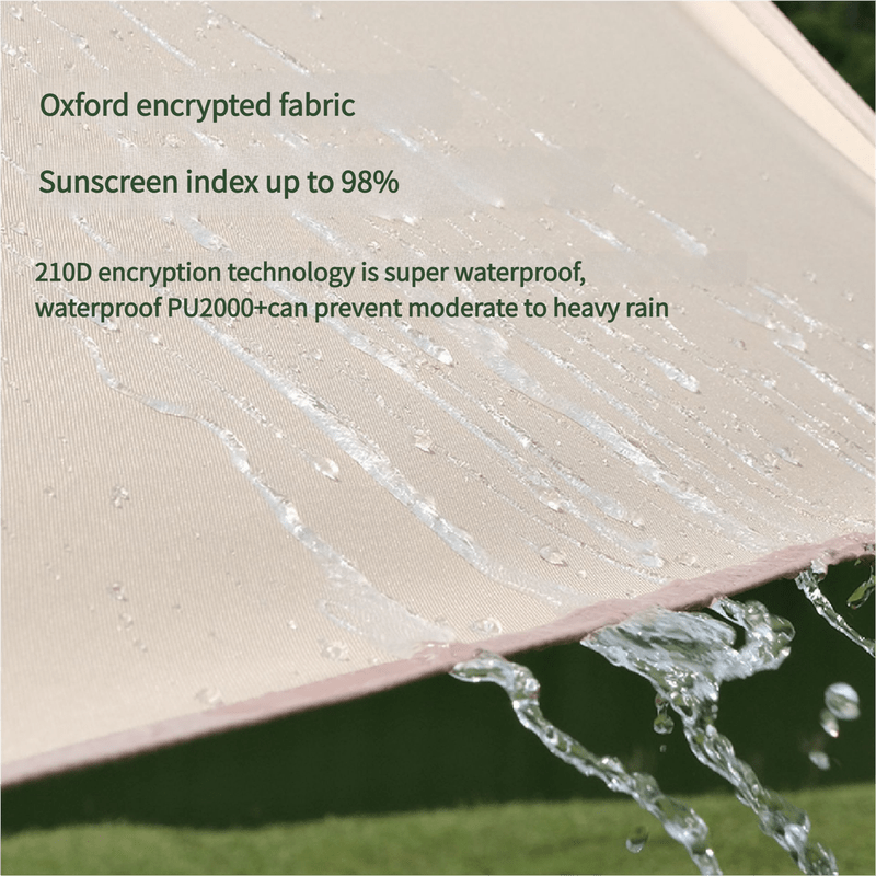 520*420 cm Hexagon Camping Tent Tarp - Waterproof, UV Protection, Sunshade Canopy Shelter for Camping, Hiking, Picnic - SportZone.co.nz