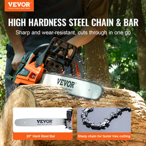 58CC 508mm Gasoline Chainsaw Gas Powered Wood Cutting Engine Gas Chain Saw - SportZone.co.nz