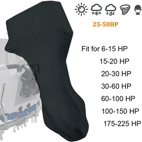 600D Oxford Cloth Outboard Motor Cover, Waterproof UV Resistant Boat Engine Protective Cover for Yacht Fishing Boat（100-150HP） - SportZone.co.nz
