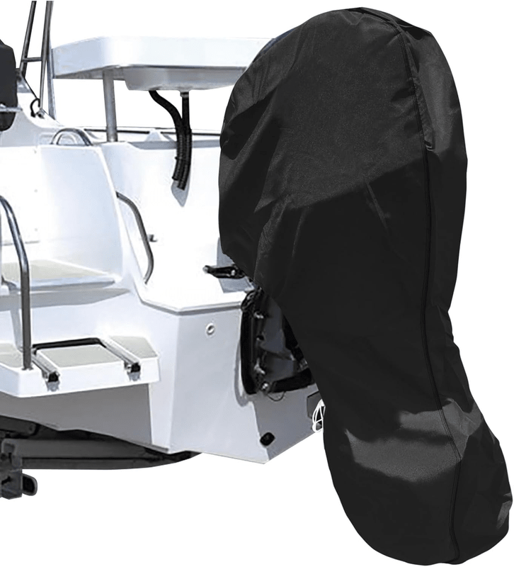 600D Oxford Cloth Outboard Motor Cover, Waterproof UV Resistant Boat Engine Protective Cover for Yacht Fishing Boat（175-225HP） - SportZone.co.nz