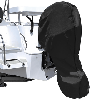 600D Oxford Cloth Outboard Motor Cover, Waterproof UV Resistant Boat Engine Protective Cover for Yacht Fishing Boat（20-30HP） - SportZone.co.nz