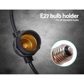 74m LED Festoon String Lights Outdoor Christmas Wedding Waterproof Garden Decor - SportZone.co.nz