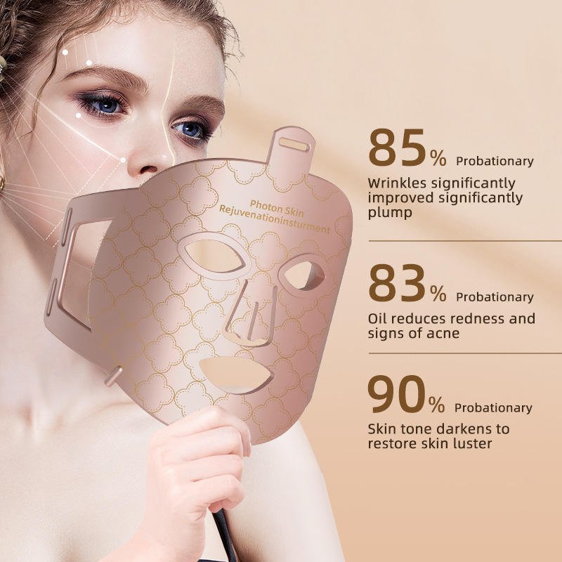 8 Colour LED Light Therapy Face Mask | Silicone Skin Rejuvenation Mask USB - SportZone.co.nz