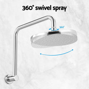 9'' Rain Shower Head Overhead High - pressure Swivel Chrome - SportZone.co.nz