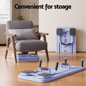 Everfit Pilates Reformer Abdominal Exercise Board Push Up Set Fitness Purple