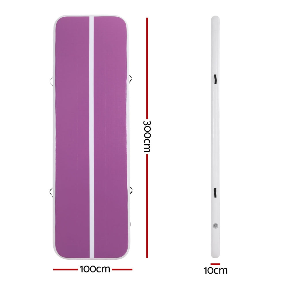 Everfit 3M Air Track Inflatable Gymnastics & Tumbling Mat – Purple