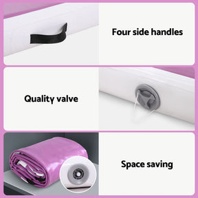 Everfit 4M Air Track Gymnastics Tumbling Exercise Cheerleading Mat Inflatable Purple