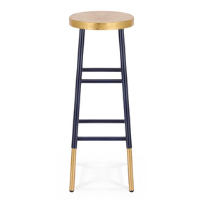 Artiss Bar Stools Metal Gold Navy