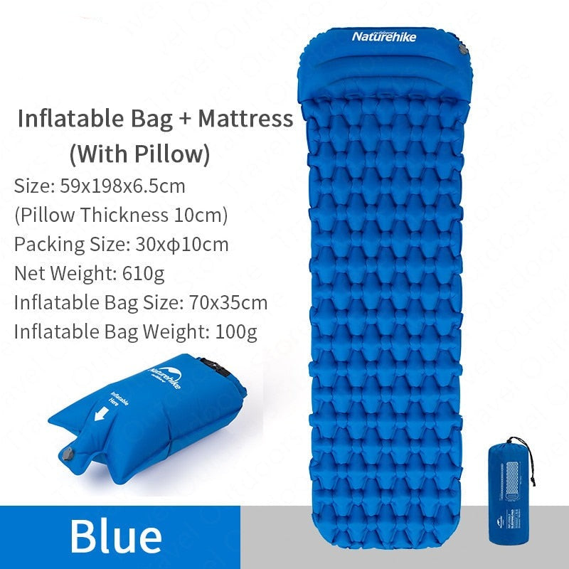 Naturehike Inflatable Camping Mat: Ultralight, Portable, and Perfect for Sleeping Comfort Under the Stars