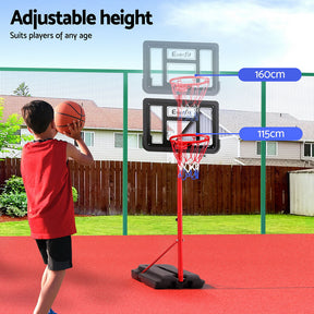 Everfit 1.6M Kids Basketball Hoop Stand System Portable