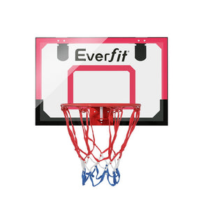 Everfit 23" Mini Basketball Hoop Backboard Door Wall Mounted Sports Kids Red