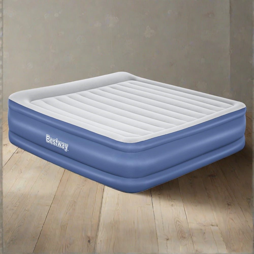 Bestway Air Mattress King Inflatable Bed 56cm Airbed Blue