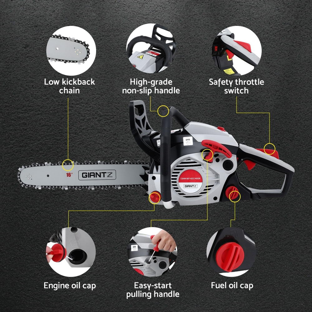 Giantz 42CC Petrol Chainsaw 16” | Powerful & Durable