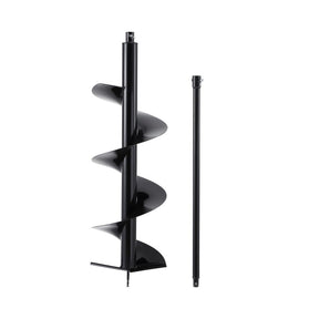 Giantz Post Hole Digger Auger Drill Bit 300mm with 80cm Extension Shaft Black