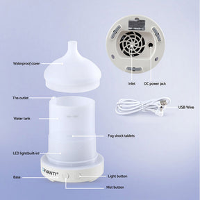 Devanti Ultrasonic Aroma Diffuser Aromatherapy 100ml LED Lights Iron Humidifier Forest