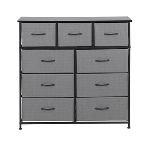 Artiss Chest of 9 Drawers Storage Dresser Tallboy Dark Grey