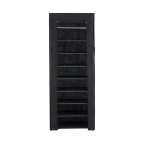 Artiss Shoe Rack Cabinet Removable Cover 10 tier Black