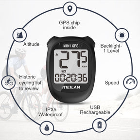 Meilan M3 GPS Bicycle Computer GPS Cycle Computer Waterproof Speedometer