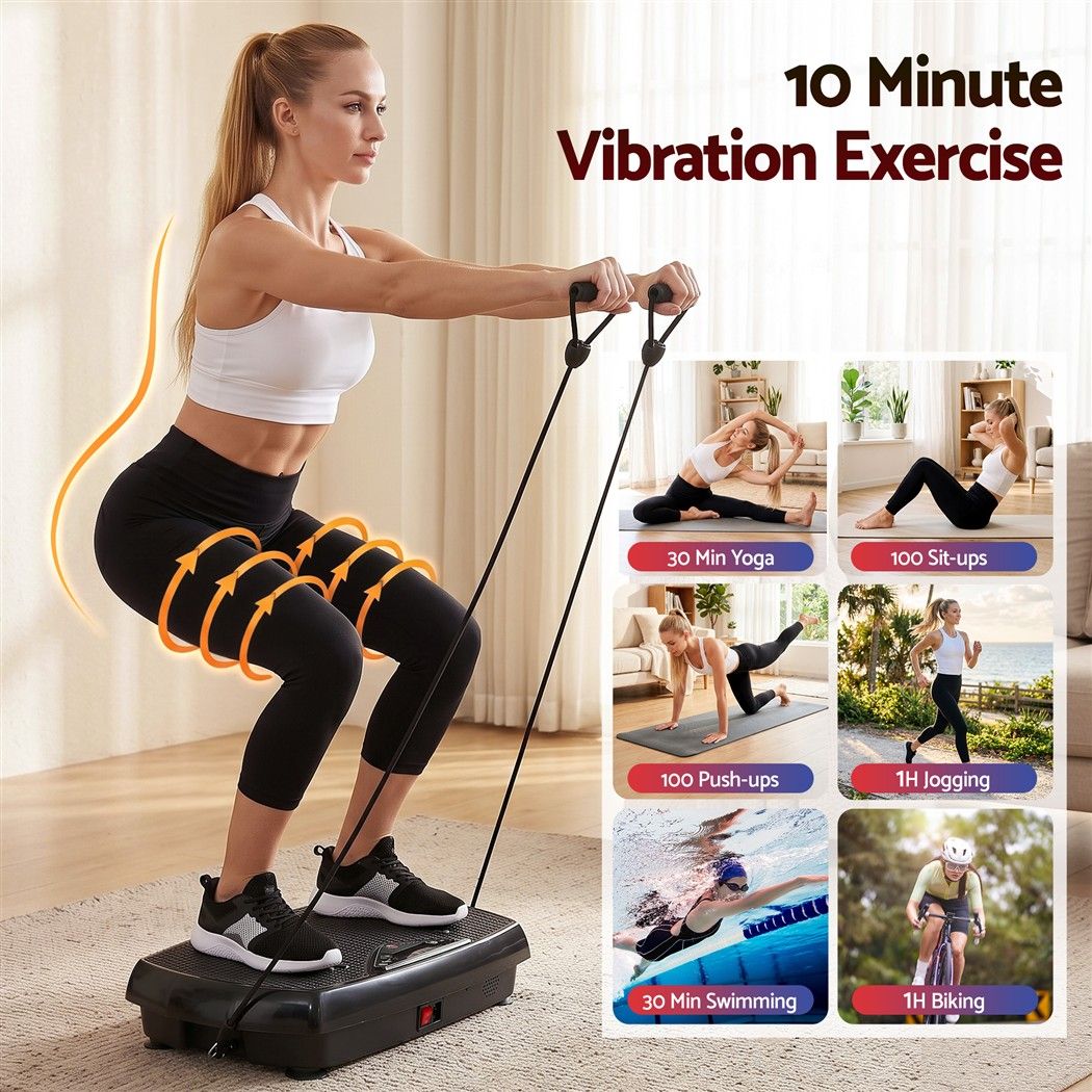 Everfit Vibration Plate Exercise Machine with Bluetooth - 150kg Fitness Platform, 150 Speed Levels