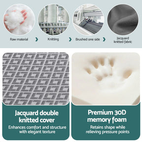 Giselle Foldable Mattress Folding Sofa Bed Trifold Memory Foam Camping Cushion Mat