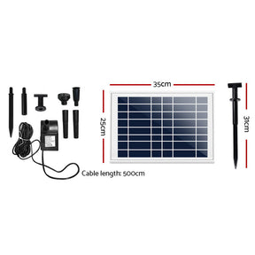 Gardeon Solar Pond Pump Submersible Water Fountain Kit 6.6FT