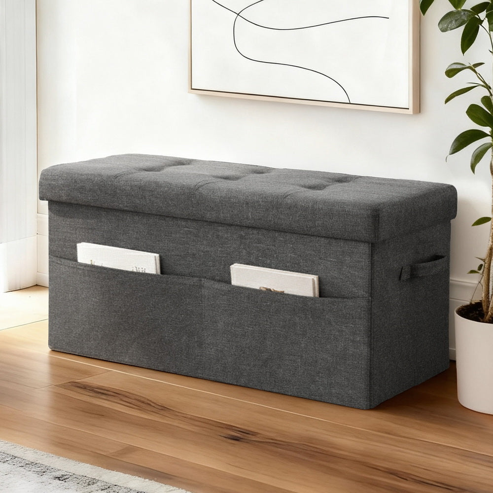 Artiss Storage Ottoman Foot Stool Rest Foldable