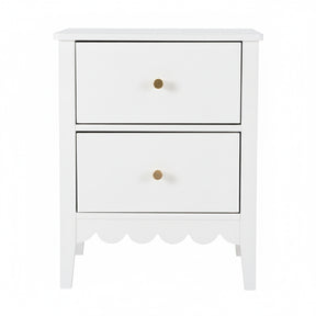 Artiss Bedside Table 2 Drawers Bedroom Storage Nightstand White