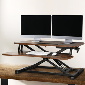 Artiss Standing Desk Riser Height Adjustable Rustic Brown 80CM