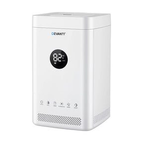 Devanti Ultrasonic Humidifier Air Purifier Top Fill Auto Humidity 3.5L White