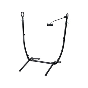 Gardeon Hammock Chair Stand Iron Frame w/ Phone Holder Black