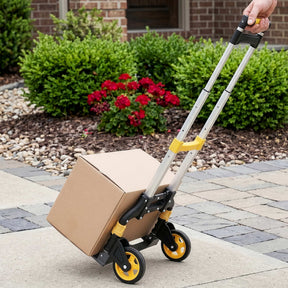 Giantz Folding Trolley Portable Hand Truck Lightweight Travel Luggage Silver
