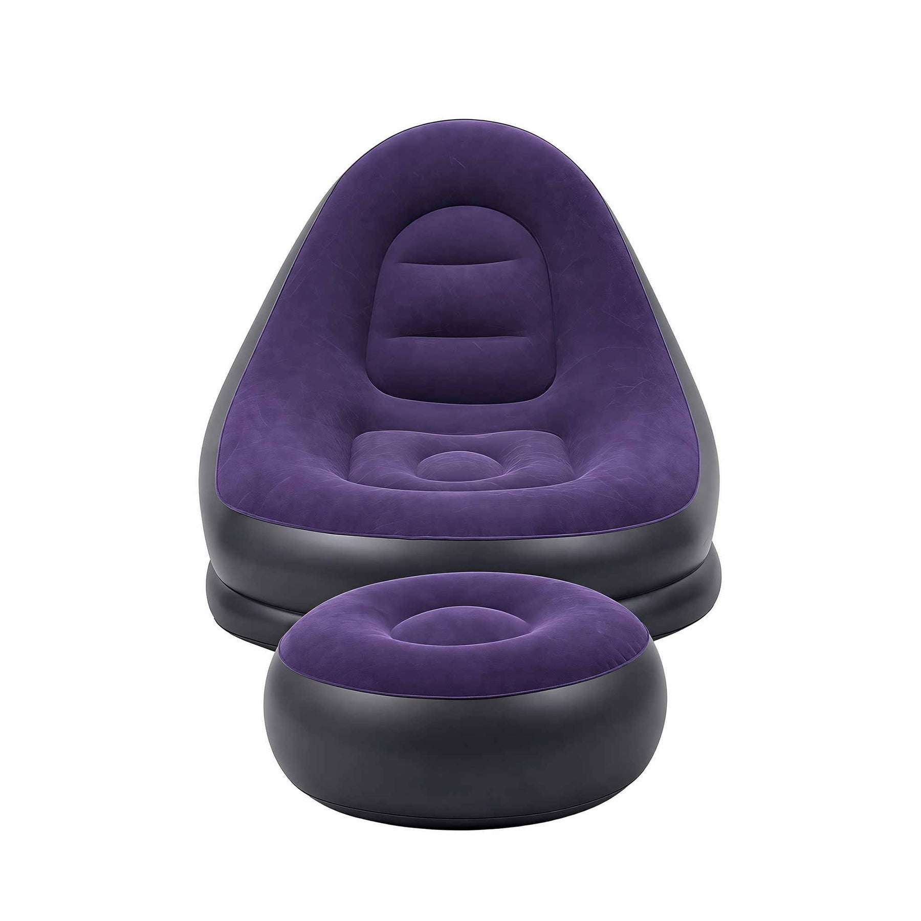 Gardeon Inflatable Chair with Ottoman Air Sofa Blow Up Air Chair for Camping with Pump Purple