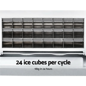 DEVANTi 3.2L Portable Ice Cube Maker Cold Commercial Machine Stainless Steel