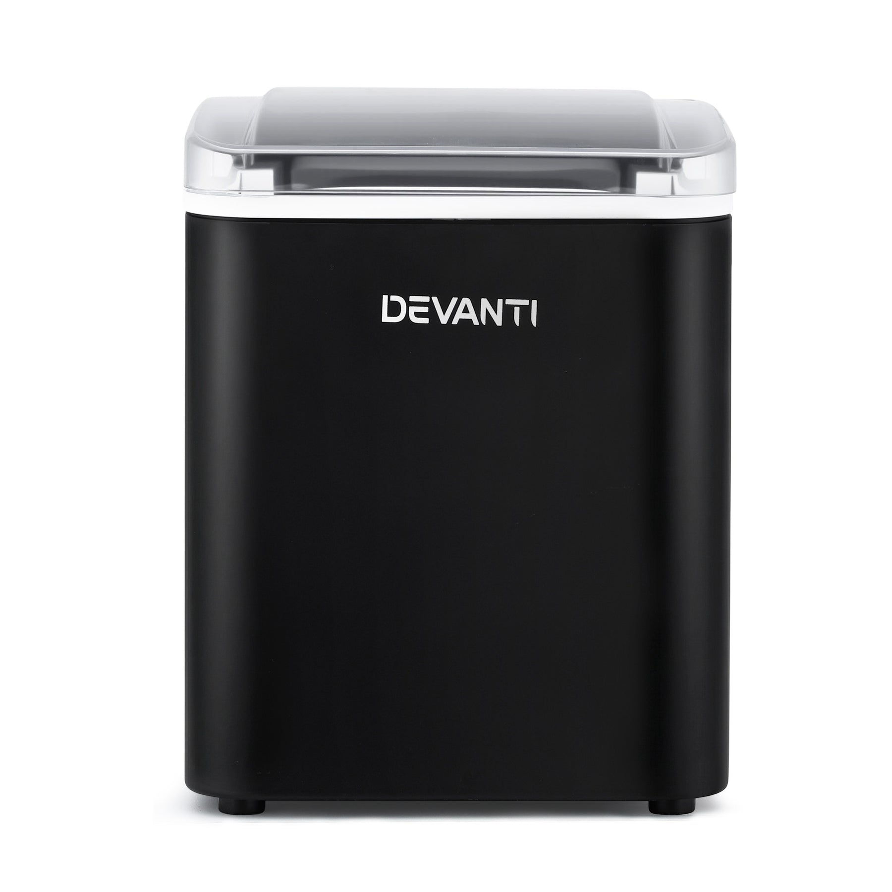 Devanti Ice Maker Machine Portable 12kg Countertop w/Self Cleaning 1.2L Black