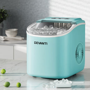 Devanti 12kg Ice Maker Machine w/Self Cleaning Green