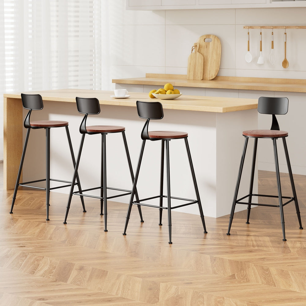 Artiss 4x Bar Stools Vintage Metal Chairs