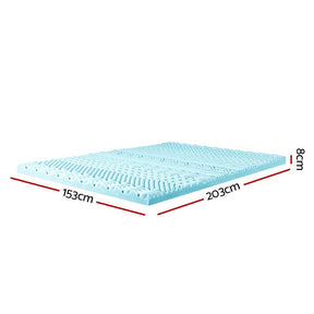 Giselle Bedding Memory Foam Mattress Topper 11-Zone 8cm Queen