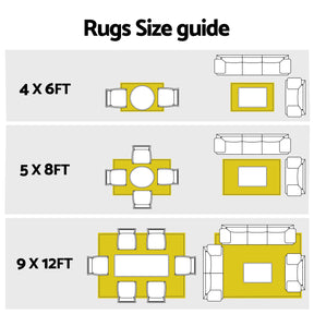 Gardeon Outdoor Rugs 274x366cm Large Carpet Reversible Area Mat PP Dual-Sided Patio Rug
