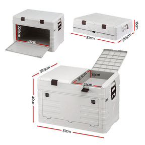 Gardeon 80L Outdoor Storage Box Foldable Camping Collapsible Bins Organizer