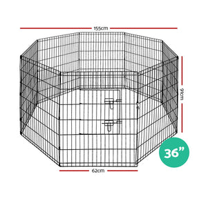 i.Pet 36" 8 Panel Dog Playpen Pet Fence Exercise Cage Enclosure Play Pen