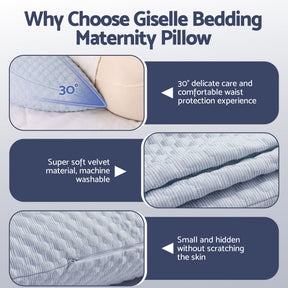 Giselle Bedding Cooling Adjustable Body Pillow | Full Length Sleeping Pillow Blue 37x87cm