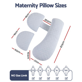 Giselle Bedding Cooling Adjustable Body Pillow | Full Length Sleeping Pillow Blue 37x87cm