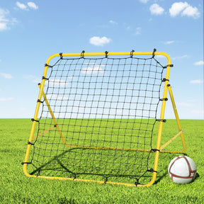 Everfit Baseball Soccer Net Rebounder Football Goal Net Sports Training Aid Yellow