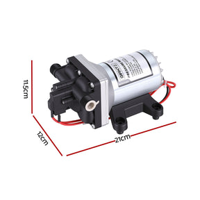 Giantz 12V DC Water Pump, 11.3LPM 55PSI 3 GPM Self-Priming RV Water Pressure Pump with Automatic Pressure Switch, for RV Marine Camping Yacht Garden Fresh Water Diaphragm, 2088-554-144 Replacement