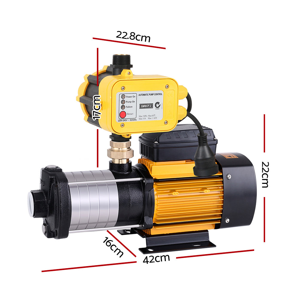 Giantz Garden Water Pump High Pressure 2500W Multi Stage Tank Rain Irrigation Yellow