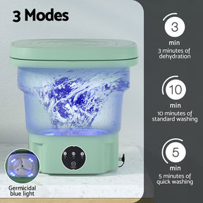 Devanti Portable Washing Machine 8L Green